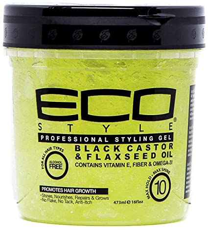 ECO STYLE BLACK CASTOR & FLAXSEED OIL 16OZ