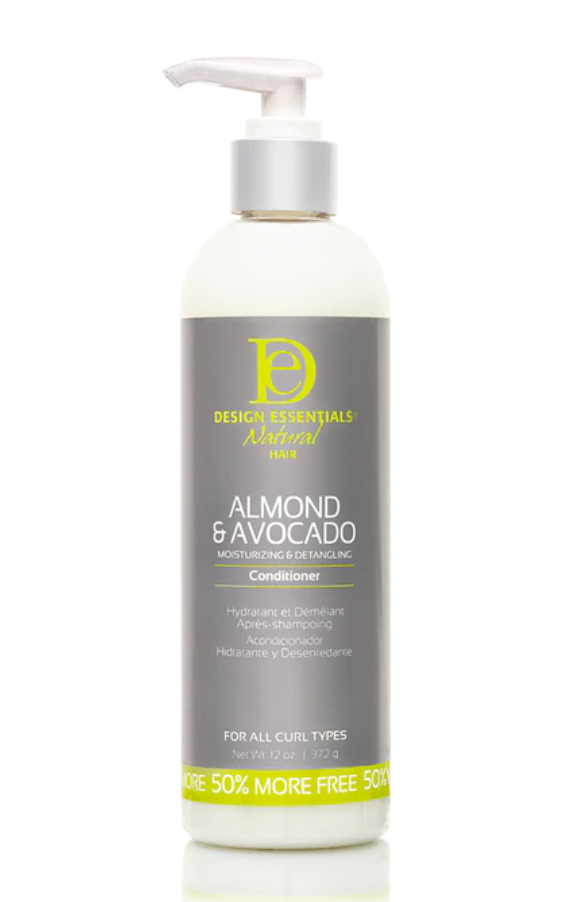 DESIGN ESSENTIALS NATURAL ALMOND & AVOCADO MOISTURIZING & DETANGLING CONDITIONER