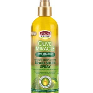 AFRICAN PRIDE OLIVE MIRACLE TENSION RELIEF & SHINE BRAID SHEEN SPRAY