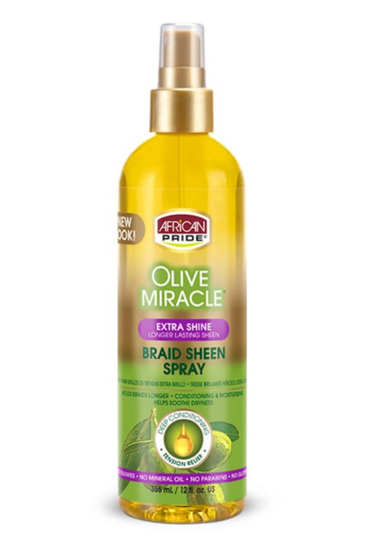 AFRICAN PRIDE OLIVE MIRACLE BRAID SHEEN SPRAY