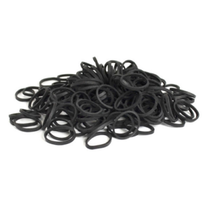 T & G HAIR ACCESSORIES 275 BLACK RUBBER BANDS